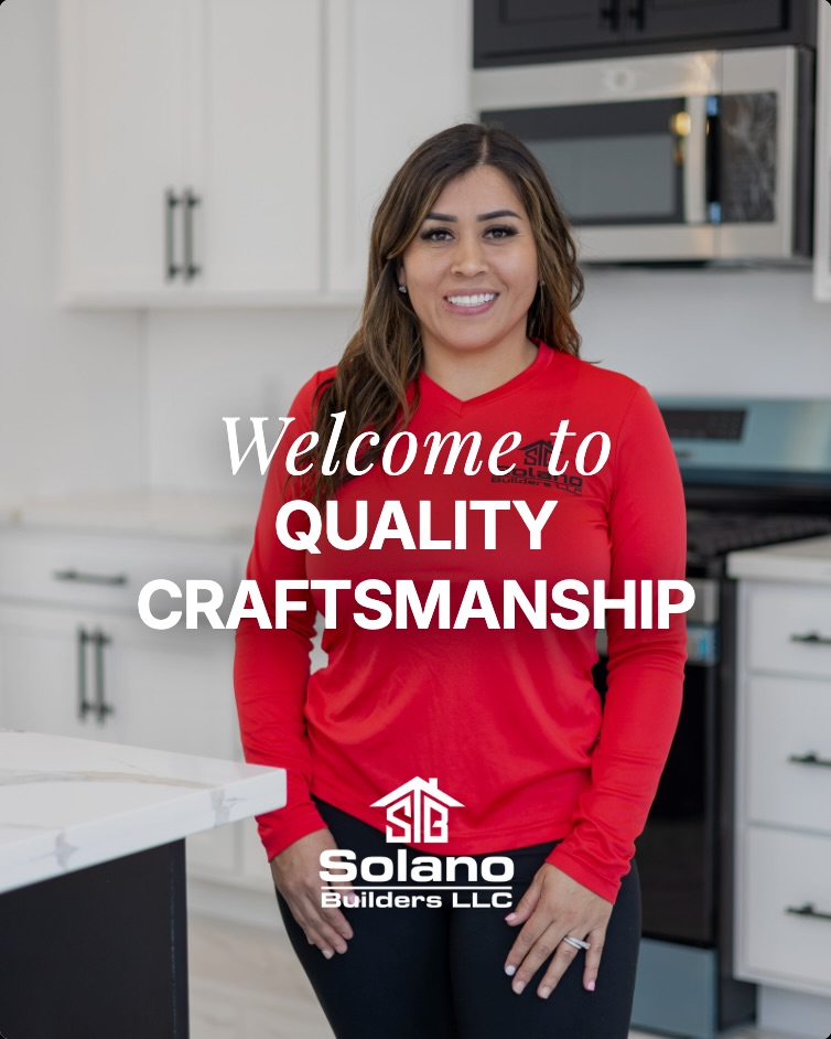 Solano Builders team member welcoming visitors in a completed custom home